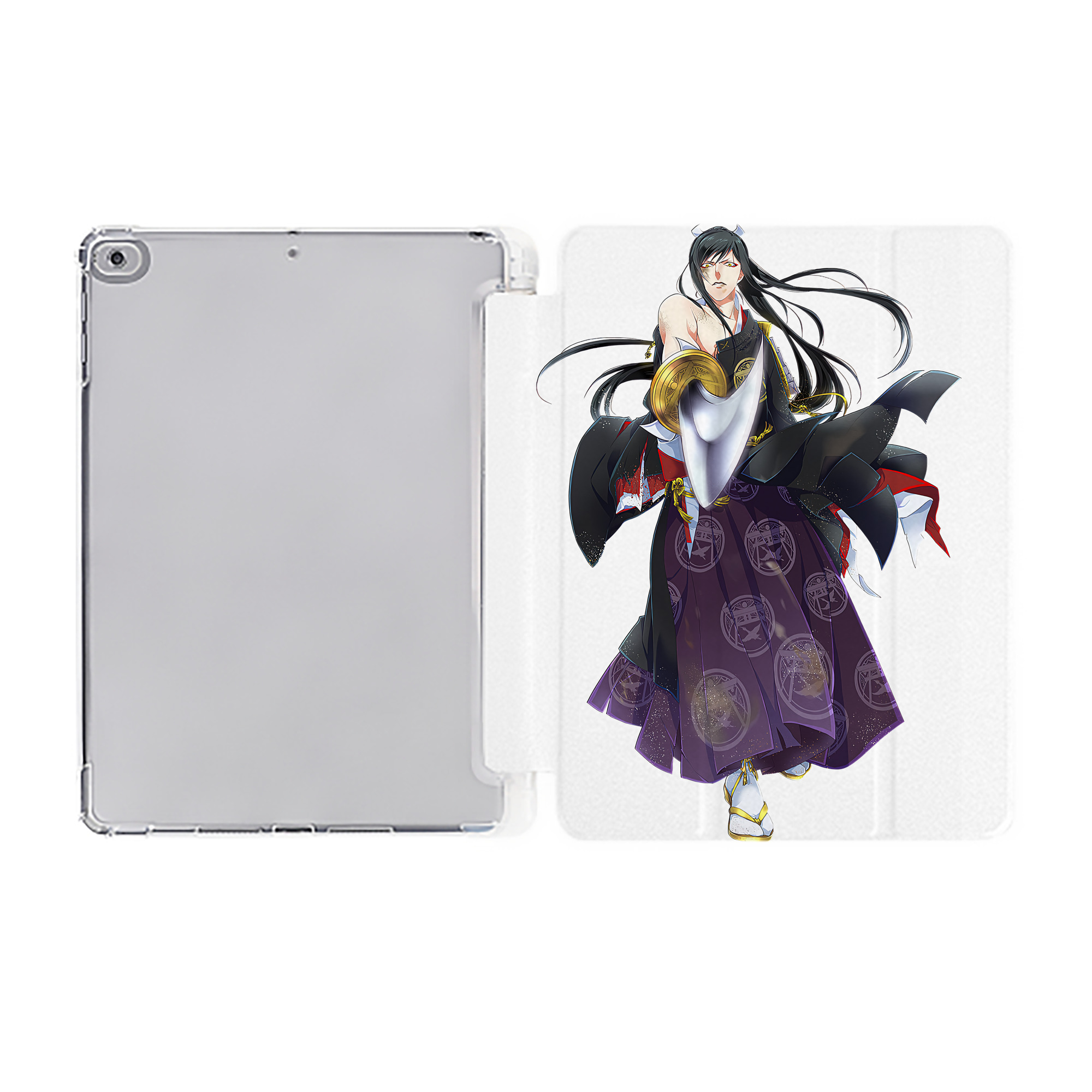 （画像用） 刀剣乱舞 Touken Ranbu IPad ケース ペン収納付き 三つ折りスタンド PUレザー×シリコン 対応機種9.5/10.5/10.9インチ